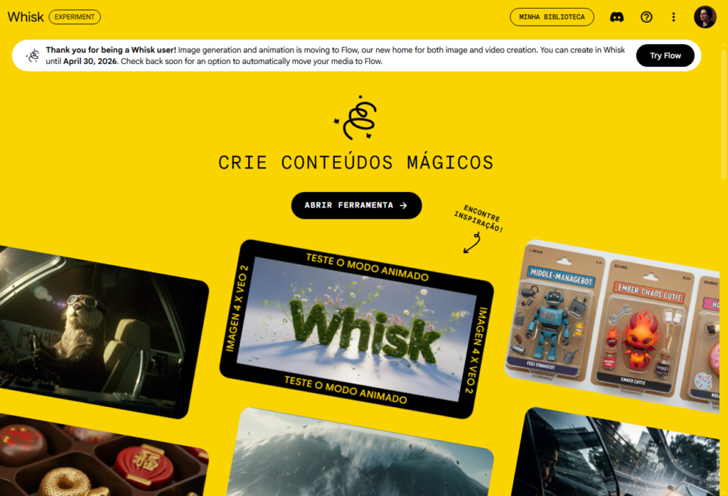captura de tela do Whisk